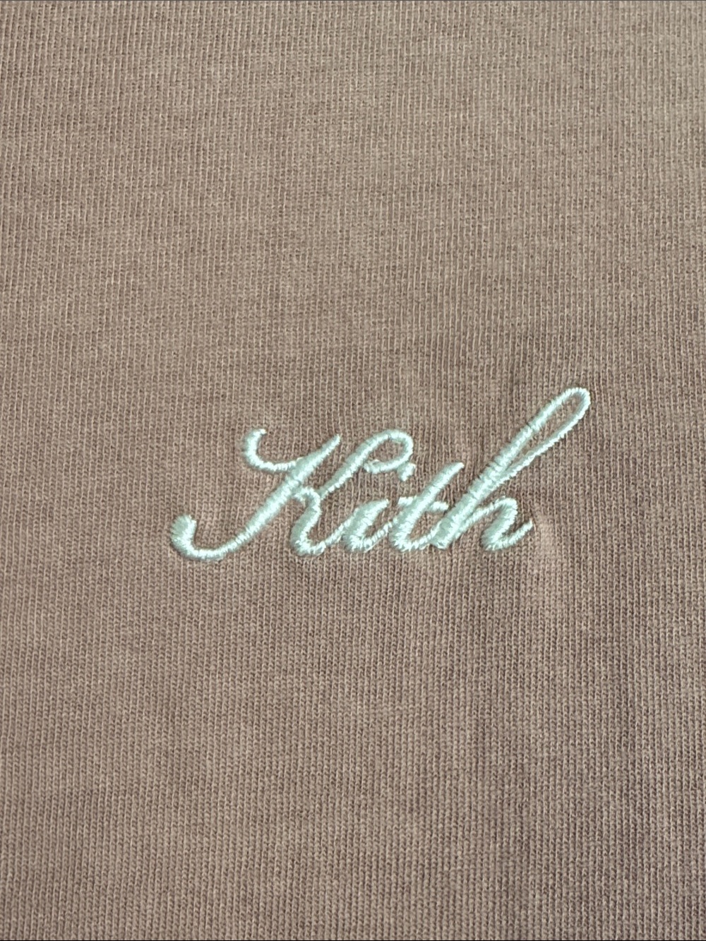 Kith Woman’s Dusty Rose Pink Embroidered Logo Tee - Picture 2 of 5